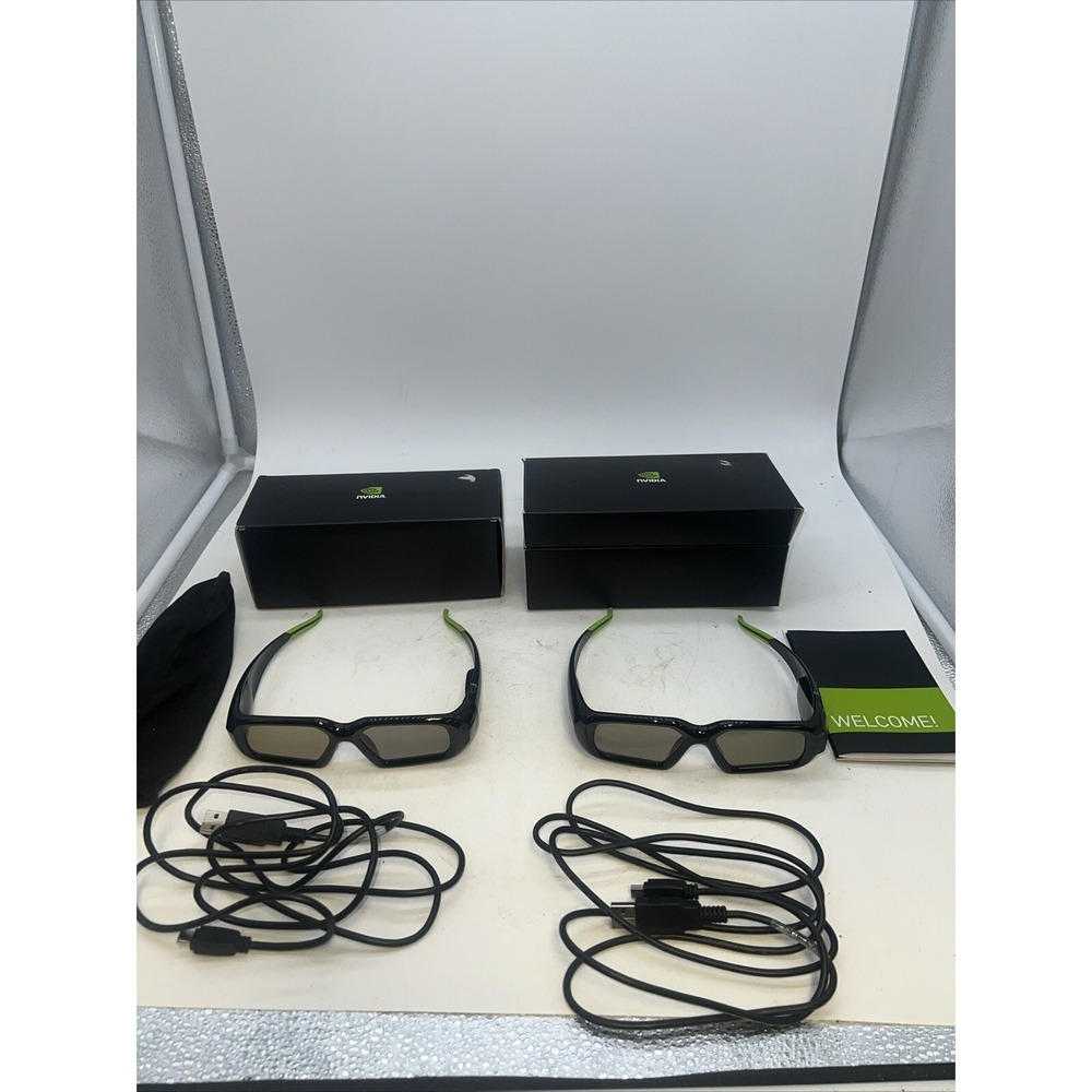Set Of 2 NVidia 3D Vision Wireless Glasses | Stereoscopic 3D Movie Gaming | P854